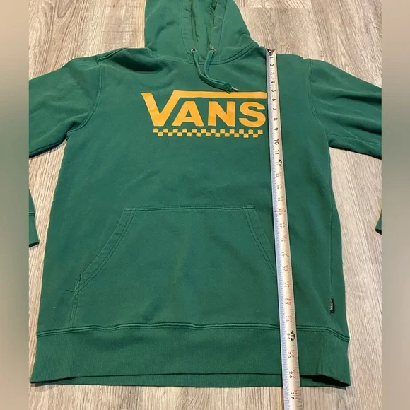 VANS Mens Graphic Hoodie Jumper Size Small Green Cotton DB30 - Picture 5 of 7
